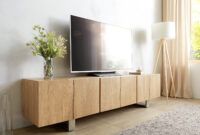 Lowboard Live-Edge 220Cm Eiche Massiv 6 Türen Tv-Board | Delife inside Lowboard Eiche Massiv